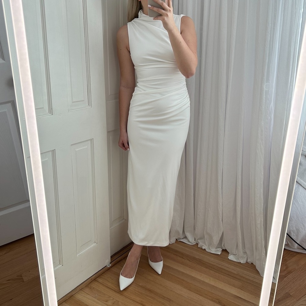 White zara maxi dress